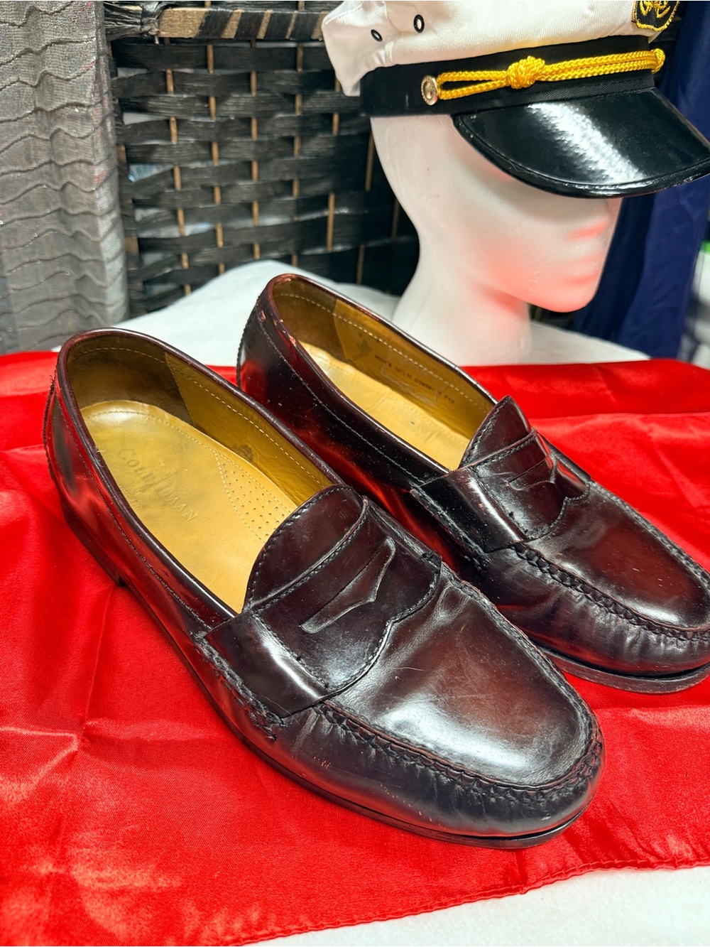 Cole Haan Men's Penny Loafers in Dark Burgundy Leather